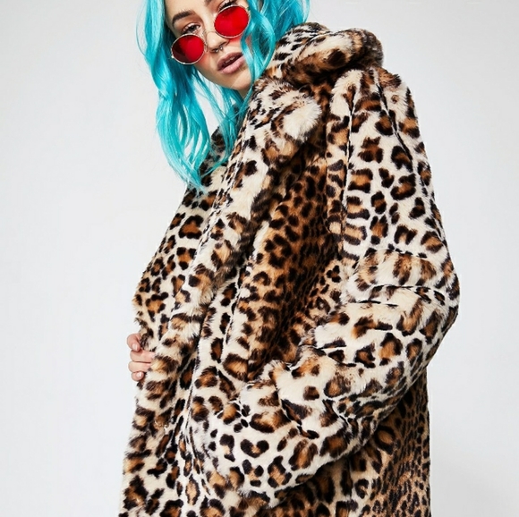 Sold.   Dolls Kill Current mood faux fur coat - Picture 2 of 11